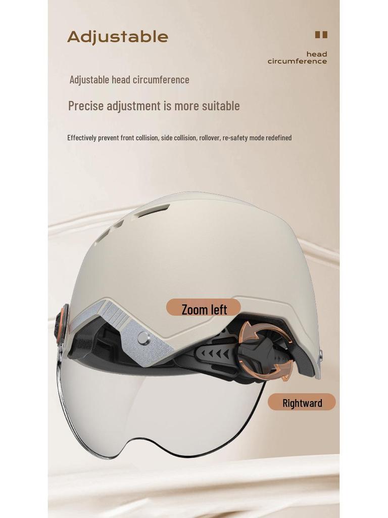 Certified Unisex Electric Motorcycle Half Helmet - Summer Sun Protection & All-Season Safety