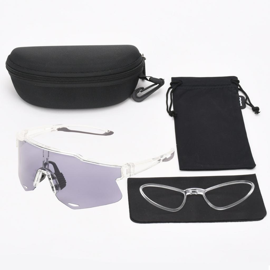 Photochromic Riding Goggles Auto Darkening Lens, UV400 Anti-Fog Windproof for Cycling Motorcycle Skiing
