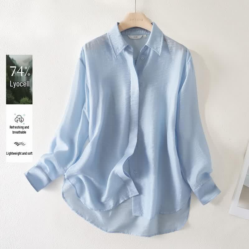 IHIMI Women s Lightweight Lyocell Long-Sleeve Shirt XL