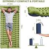 Outdoor Inflatable Camping Mat Ultralight Sleeping Pad with Foot Pump Compact Backpack Trekking Tent Mat & Pillow for Hiking Travel