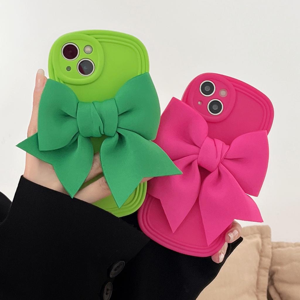 Princess on the run three-dimensional big bow, suitable for iPhone14/13Pro max Apple 12 mobile phone case 15/16