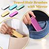 uxcell Mini Compact Travel Hair Foldable Hair Pocket with Makeup Compact Massage Comb for for and Everyday 2-Pack Brush, Brush, Size, Mirror, Bags,
