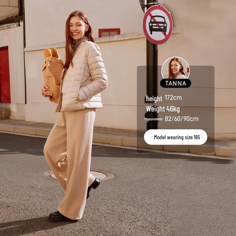 Tanboer Women's Lightweight Collarless Short Down Jacket TB5330112A