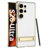 Premium Electroplated PC Phone Case With Kickstand Galaxy S26 Ultra S25 S24 Full Coverage Protective Cover