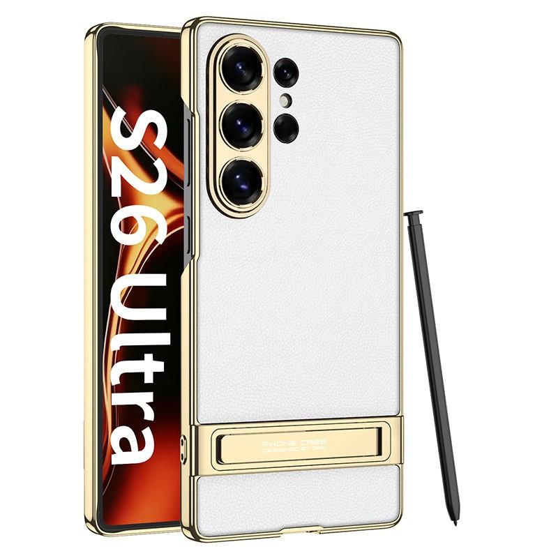 Premium Electroplated PC Phone Case With Kickstand Galaxy S26 Ultra S25 S24 Full Coverage Protective Cover