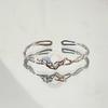 Chinese hollow round safety buckle irregular bracelet bracelet cold national style national tide temperament advanced niche design