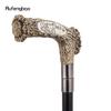 Silver Resin Wolf Tree Root Head Walking Cane Fashion Decorative Steel Stick Gentleman Elegant Cosplay Cane Knob Crosier 94cm