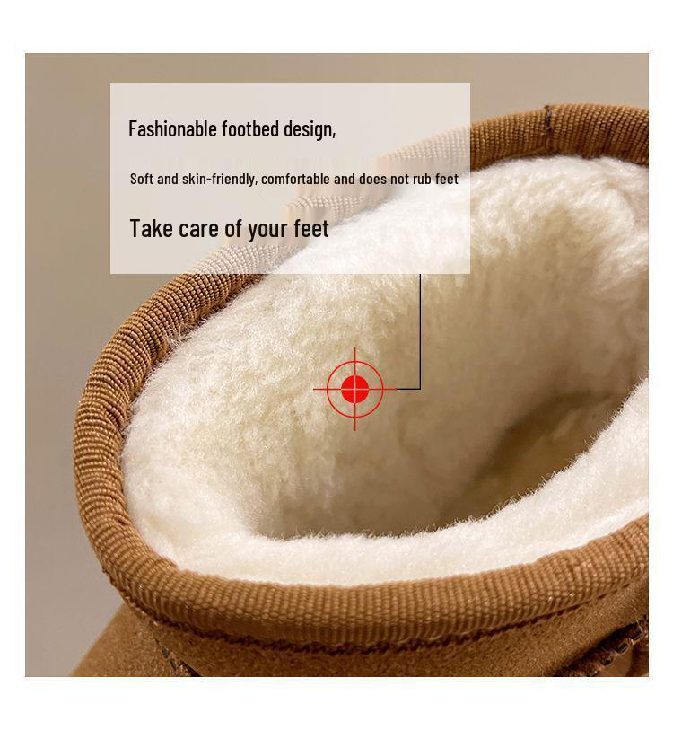 Dam 2024 Plattform Snökängor - Tjocksulade, Vattentäta, Halkfria, Plus Sammet Varma Utomhus Vinterskor