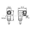 Brand New EVF487 Ifm Sensor Accessory with Socket Connection & Gold-Plated Contacts