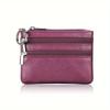 Porte-monnaie en cuir véritable pour femme, Mini pochette en peau de vache, Mini portefeuille avec chaîne