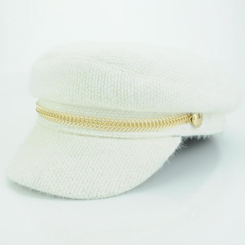 

Beret tide autumn winter Internet celebrity hat Navy hat versatile octagonal hat fashion cap Adjustable білий