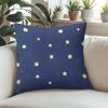 Starry Indigo square Jacquard Pillow Cover for Sofa Office Waist Cushion Cover Home Decorative Pillowcase