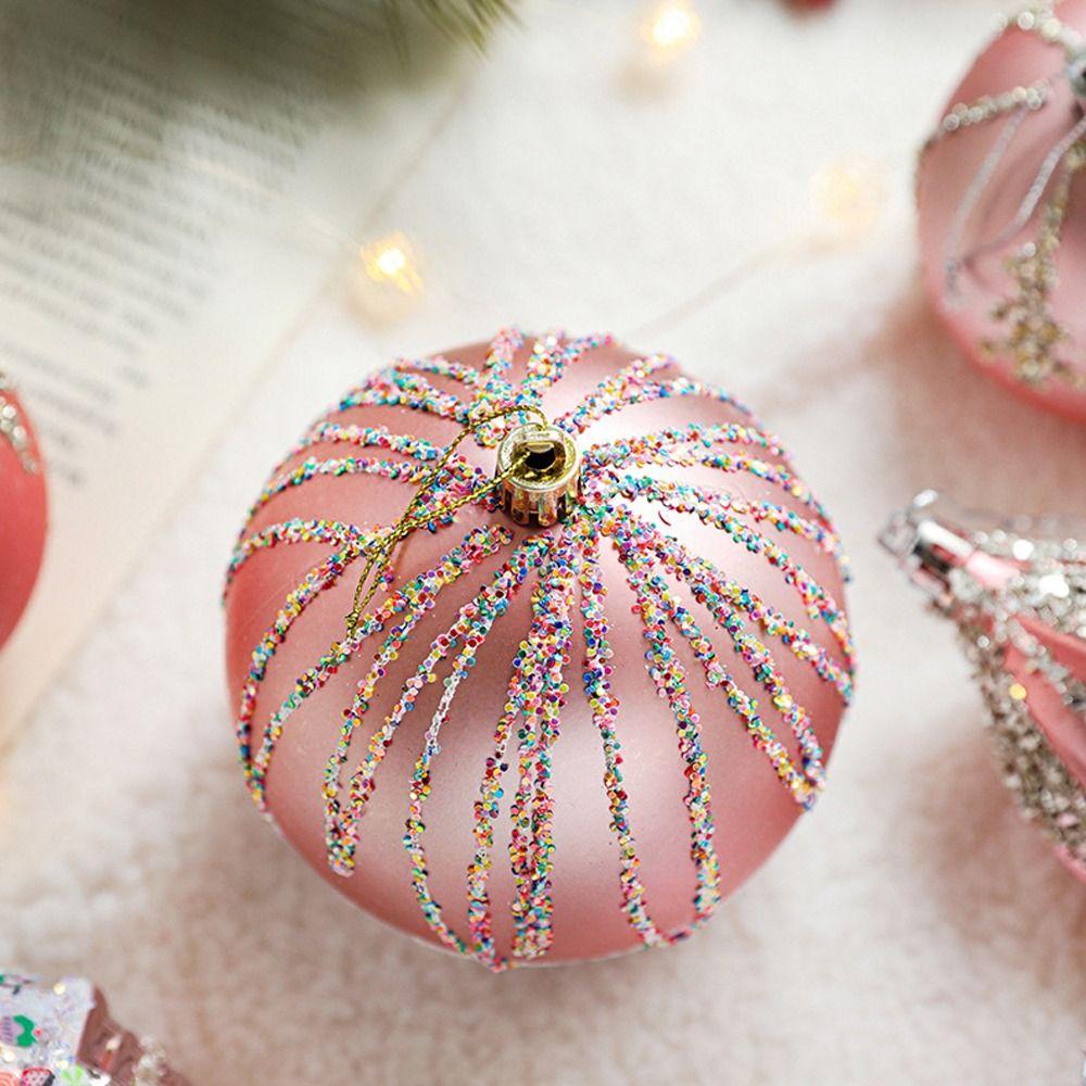 Pinecone Christmas Balls Pendants Pink Merry Christmas Decor Party Favors
