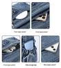 Women's Versatile Crossbody Bag: Multi-pocket Casual Denim for Commuting