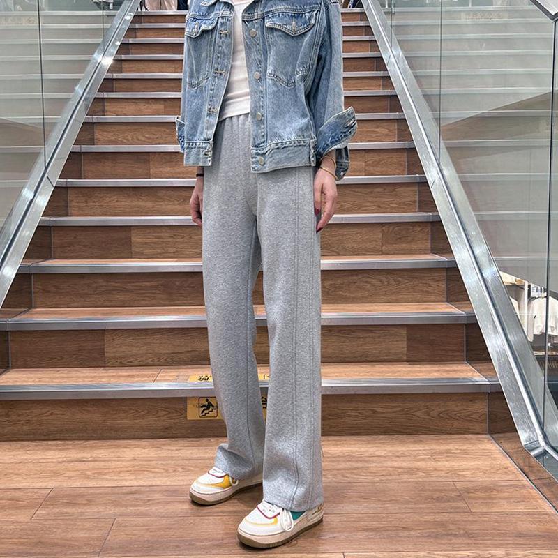 Women's High Waist Slimming Straight Leg Pants - Versatile, Casual, Loose, Sporty, and Drapey for Spring and Autumn