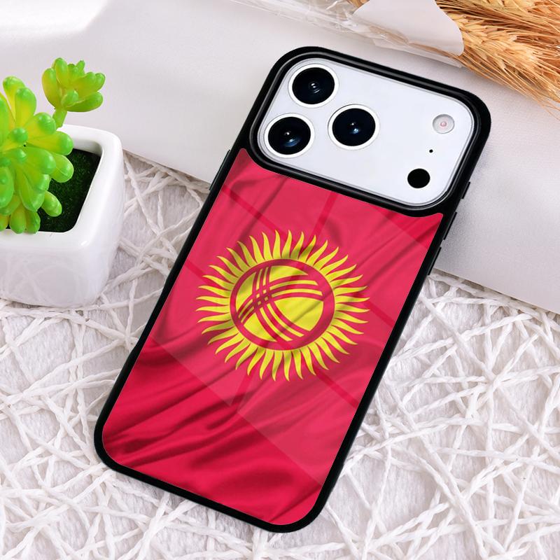 Kyrgyzstan Flag Phone Case for iPhone 17 Air 16 15 11 12 14 13 Pro Max Shockproof Cover