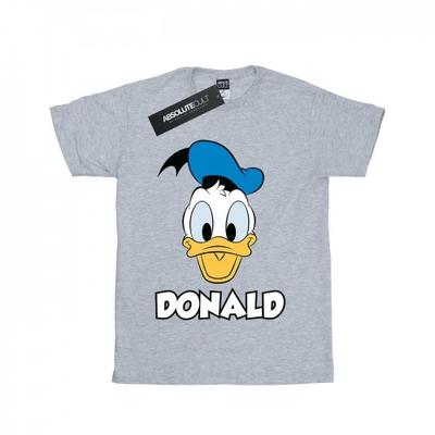 Girls Donald Duck Face Cotton T-Shirt