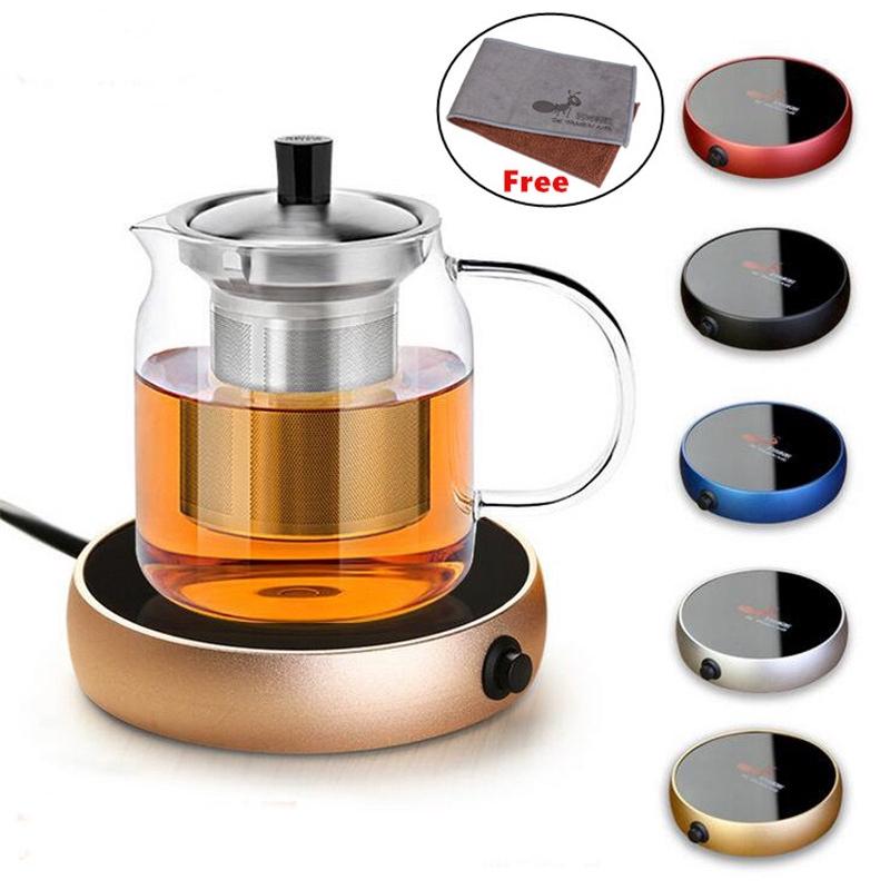 5 Colors Electric Heating Coasters Water Heater Portable Desktop Coffee Milk Tea Warmer Heater Cup Mug Warming Trays 220V-250V