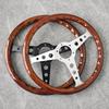 Volante Indy Heritage 350mm 14 Pollici Volante Sportivo da Corsa con Finitura Legno Classica PC-ST54