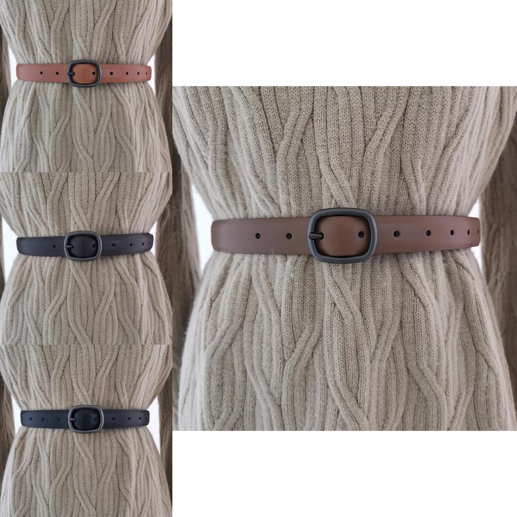 Leather Womens Belt With Slip On Buckle For Daily Wear And Fashion Styling