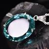 925 Sterling Silver Oval Pendant Aquamarine 137 Ct Certified Lab Created