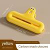 4pcs Cartoon Caterpillar Food Sealing Clips - Durable Plastic Snack Storage Bags with Freshness Seal Ideal for Chips and Other Snacks,
