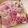Colorful Love Hair Clip Hollow Shark Clip Creative Heart Hair Claw  Female