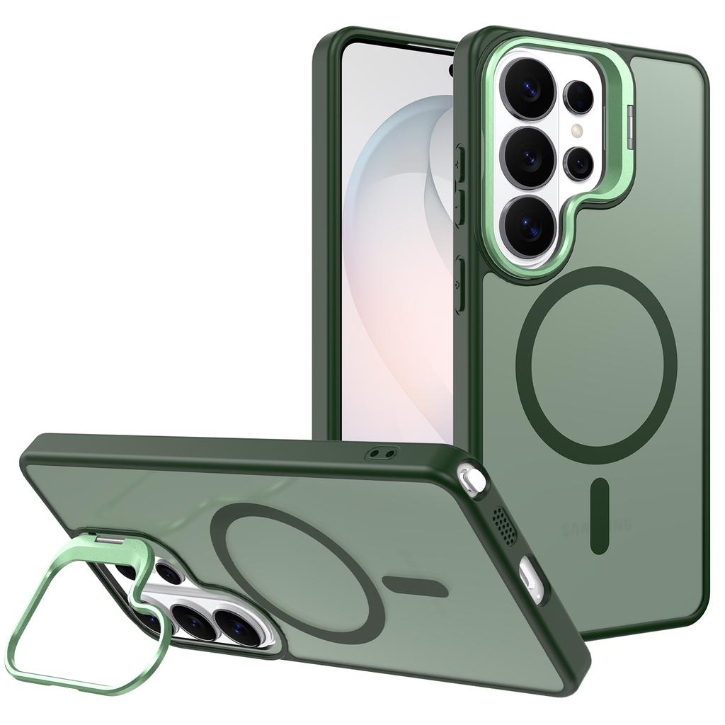 Lens Bracket Magnetic Matte Clear Case For Samsung Galaxy S26 S2 S24 S23 Ultra Plus S24FE A6 A36 A16 For  Cover