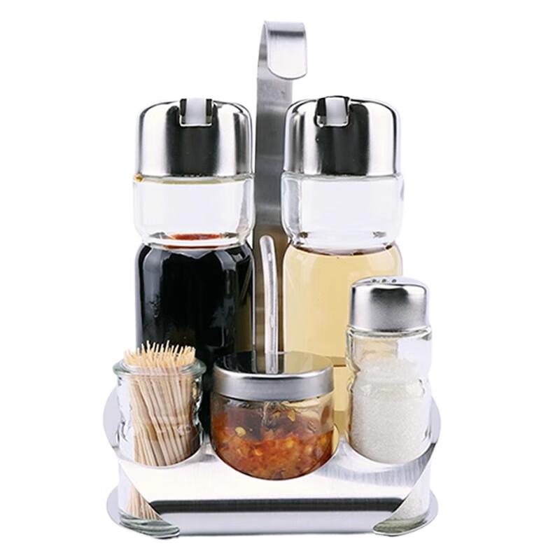 Yunshuang Modern 3-Tier Tabletop Spice Rack with 10-Piece Seasoning Bottle Set