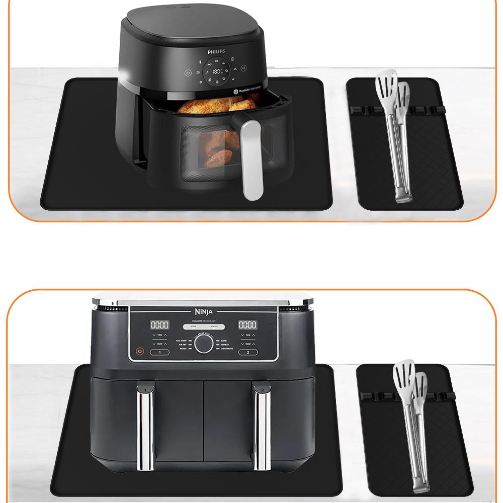 Silicone Heat Resistant Mat For Air Fryer and Microwave Oven, Hot Pad for Kitchen Countertop Protector, Silicone Air Fryer Mat