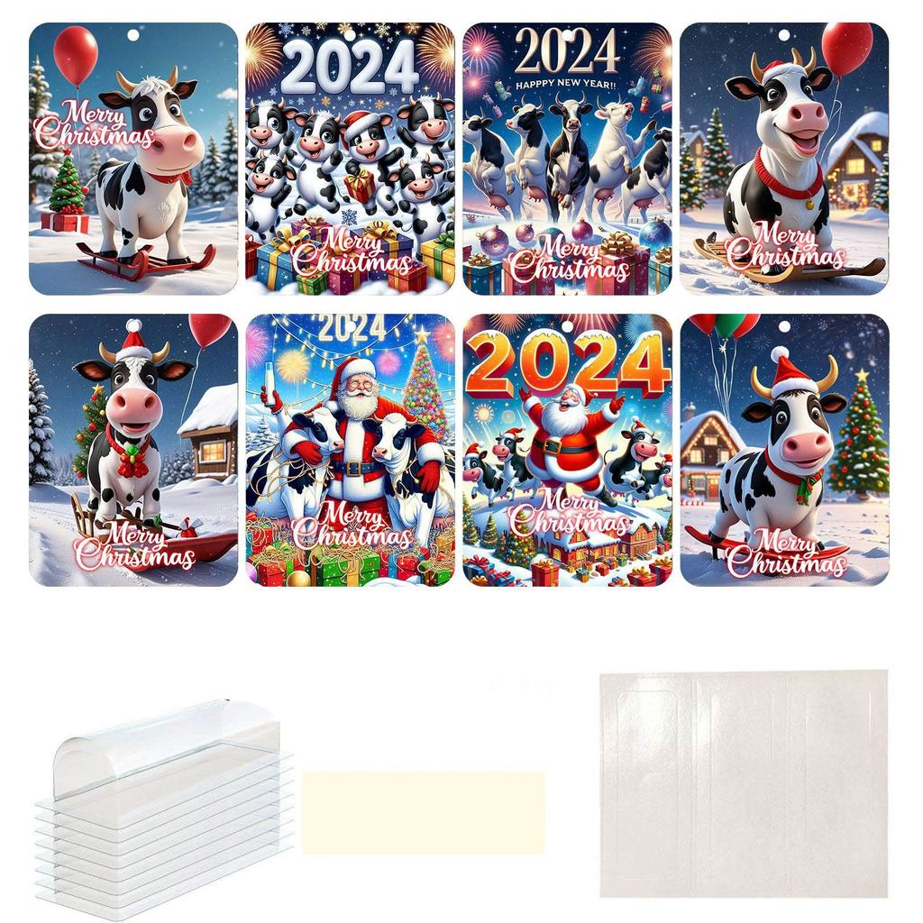 Weihnachts-Geldbörsen-Ornament-Set mit 8 Geldbörsen-Anhängern, Geschenkkarten-Geldbörse, Geschenkanhänger für die Feiertage, Weihnachtsdekorationen und Kartenkombinationen