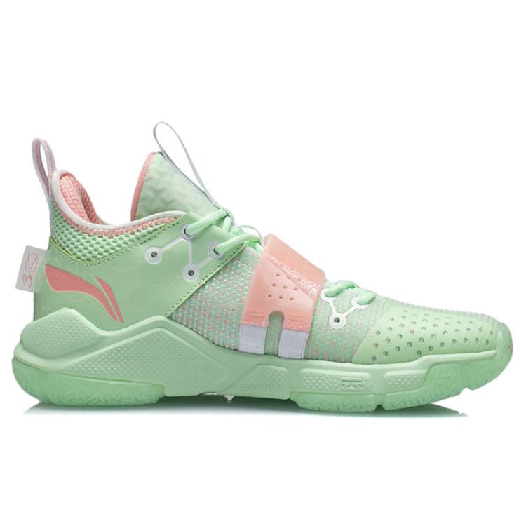 Li Ning Wade Block Textile, Synthetic Leather Cushioning Slip Resistant Abrasion Resistant Rebound Low Top ABPR065-2