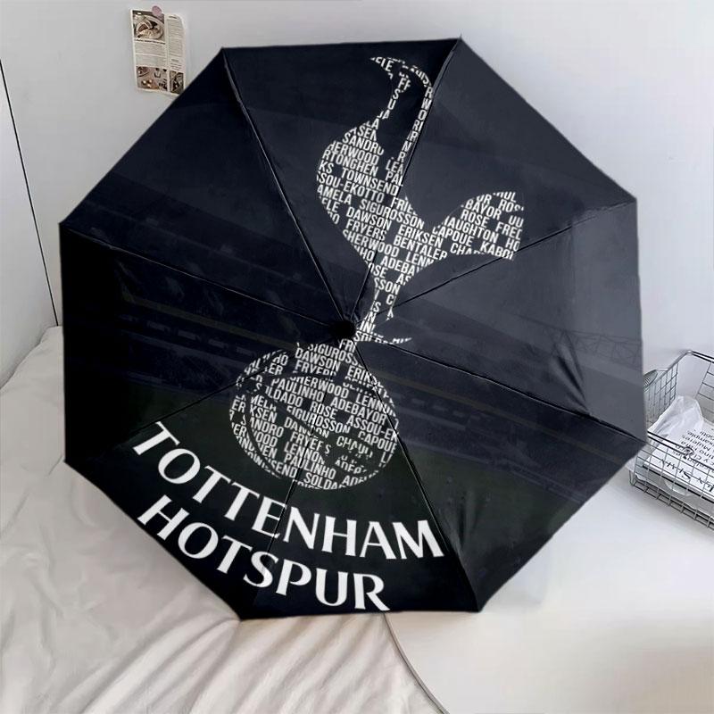 Tottenham Hotspur Logo Pattern, Automatic Folding Umbrella, Portable and Foldable Design, 8 Ribs, a Christmas or Birthday Gift.