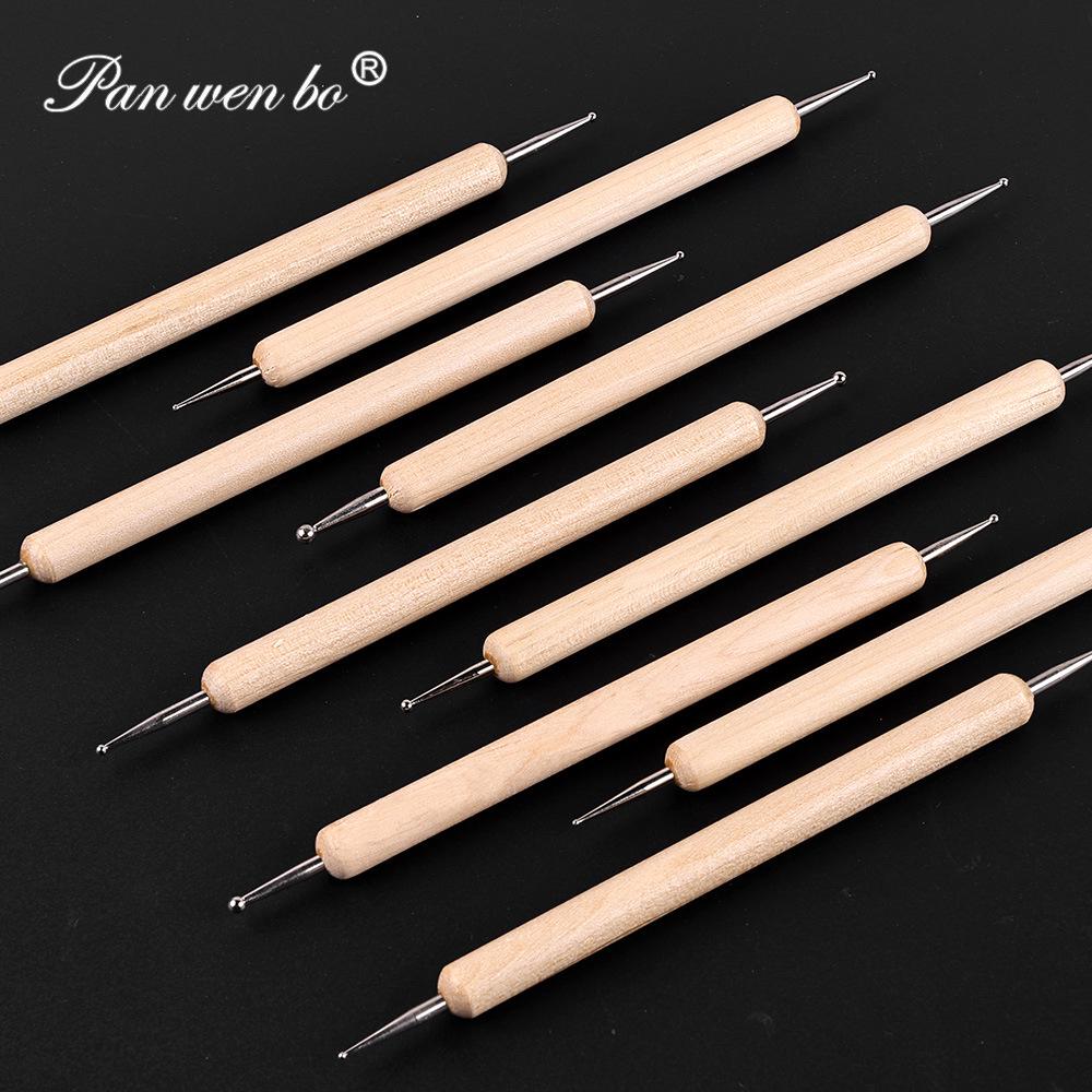 3-Piece Wooden Handle Embossing & Dotting Tool Set for Quilling, Pottery, Clay, and Paper Scoring