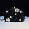 2025 Luxury Sequined Flower Design Peal Evening Clutch Bag Women Prom Glitter Banquet Bag New Shoulder Handbag Wedding Party Bag