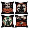 Halloween Pumpkin Skeleton Pillow Festival Home Party Decoration Living Room Sofa Cushion Bedroom Bedside Pillow Cover