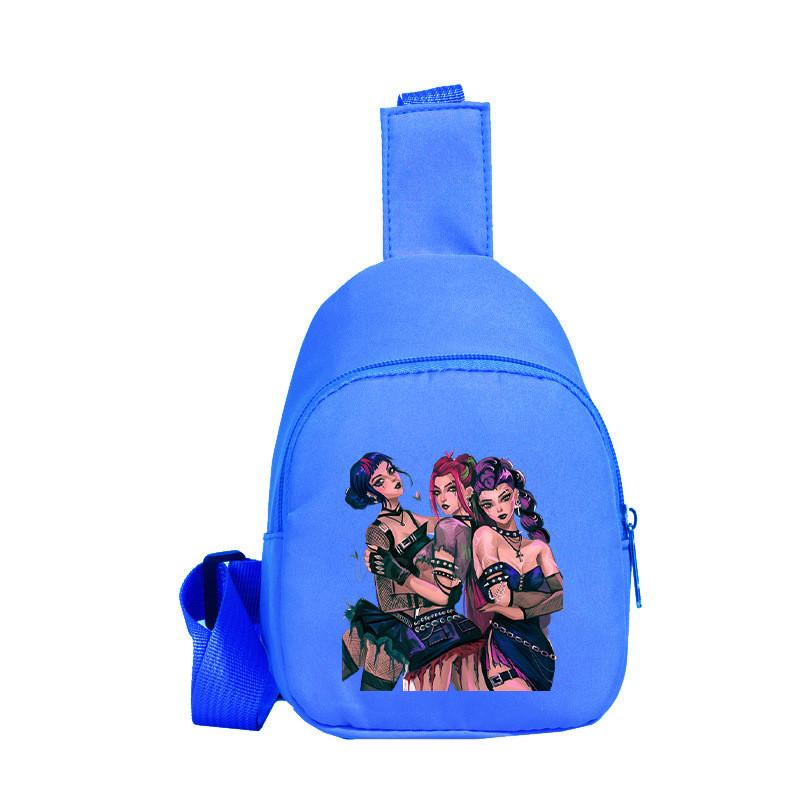 Kids Girls Kpop Hunters Rumi Zoey Mira Printed Student Lightweight Breast Bag Casual Messenger Bags