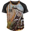 Vintage Motorcycle T Shirts For Men 3d Print Graphics T-shirts For Men Short Sleeve Male Motorcycle Shirts Tee Tops Streetwear