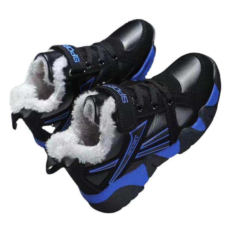Children's shoes Boys' sports shoes Autumn and winter leather cotton shoes Boys' shoes Middle and older children's students' casual shoes Boys' shoes