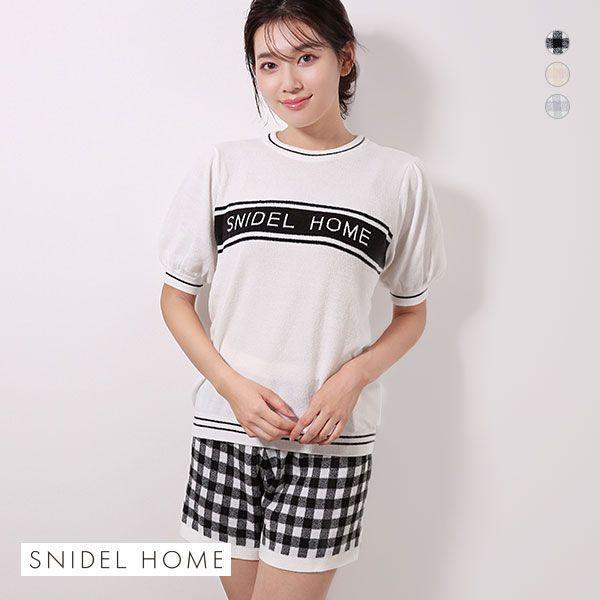 SNIDEL HOME Logo Jacquard Gingham Setup Pajamas Room Wear