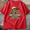 Oh Look Nobody Gives A Shit Sarcasm T-shirt Summer Men's Tracksuit Round Neck Short Sleeve Sportswear Casual Fun Tops Polyester Tee
