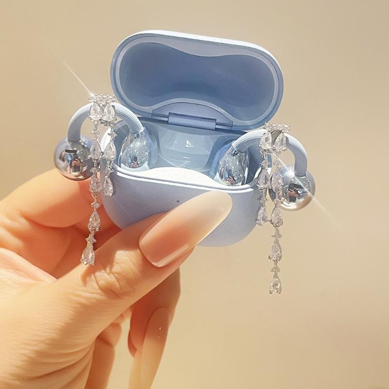 Elegant Droplet Ear Clip Decorative Charm Buckle For Freeclip 2 Headphone Comfortable Fit Secure Hold For Daily Use