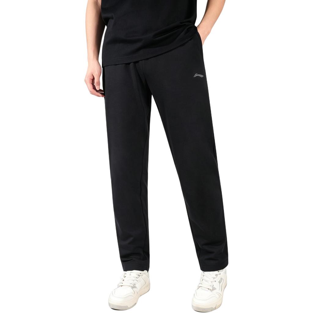 Li-Ning Comfortable Casual Simple Straight Leg Knitted Sports Pants Men bottoms AKLV881-1