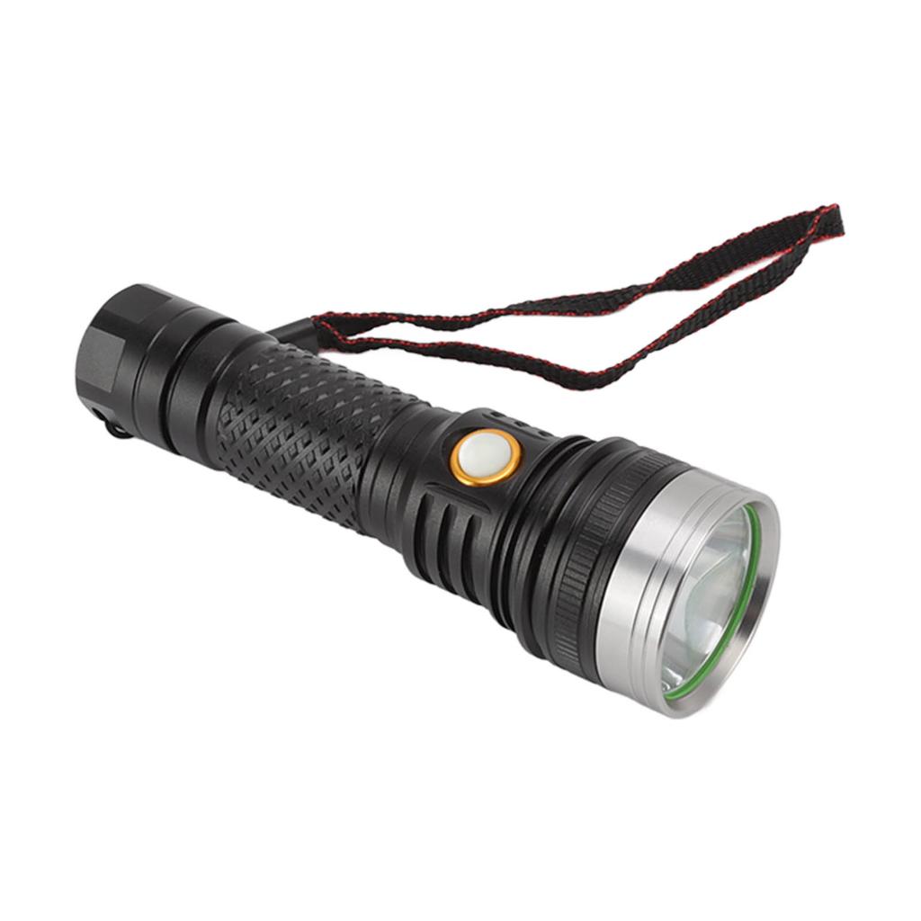 LED Flashlight 2 Levels High Brightness SST40 Wick White Light Life Waterproof Portable Outdoor