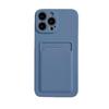 iPhone 16 Skin-Feel Card Holder Case - Pure Color, 13/15 Pro Max Slot, Protective Cover