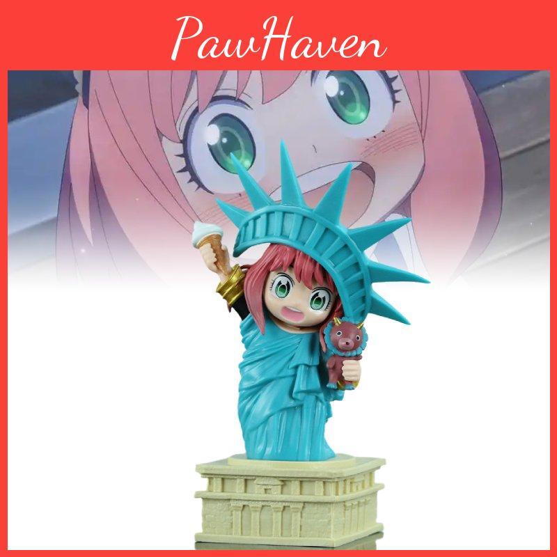 Anya Spy Family Cosplay Statue Of Liberty Toy Pvc Model Desktop Gift Decoration
