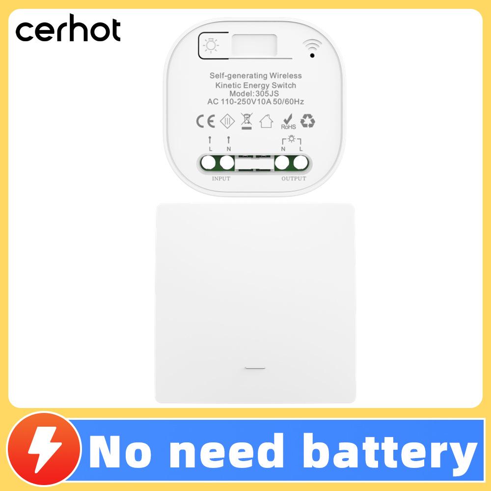 Battery-free, Waterproof, Self-powered Smart Switch; Wireless and Adhesive, Remote Control for Easy Household Use.