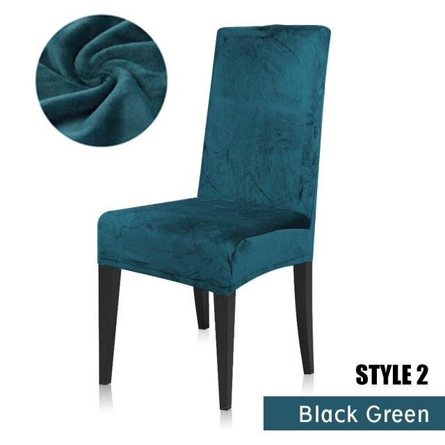 1/4/6pc Chair Cover Velvet Fabric Stretch Spandex Elastic Chair Slipcover Seat Case for Dining Room Wedding Hotel Banquet