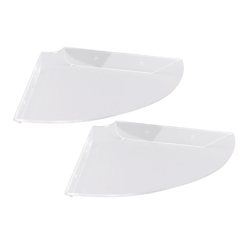 2ks Nástěnné plovoucí rohové police Čtvrtkruhové závěsné rohové police pro ložnice Living