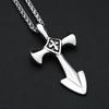 Vintage Punk Hip Hop Templar Knight Cross Pendant Necklaces For Men Women 316L Stainless Steel  Party Jewerly